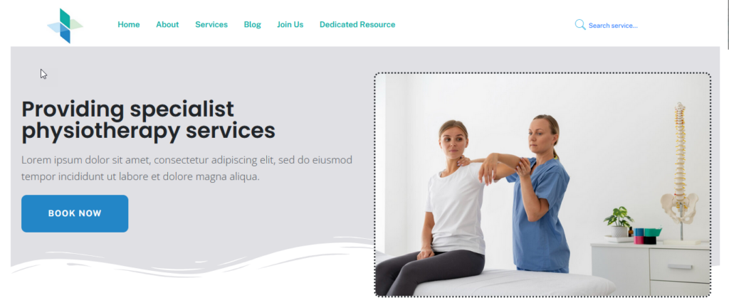 Physiotherapy website design UK